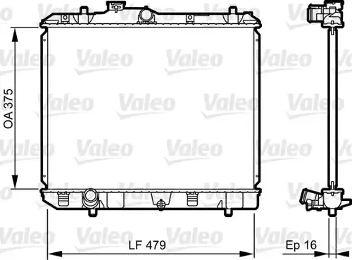 воден радиатор VALEO 735383