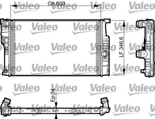воден радиатор VALEO 735464