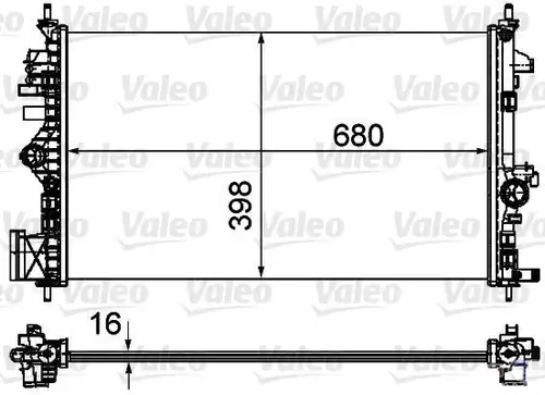 воден радиатор VALEO 735485