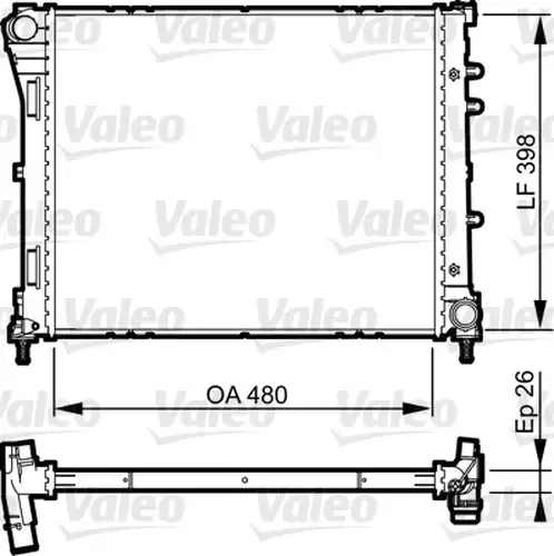 воден радиатор VALEO 735498