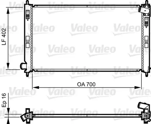 воден радиатор VALEO 735575