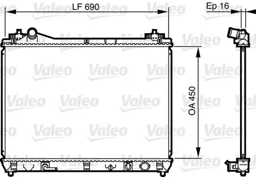 воден радиатор VALEO 735580