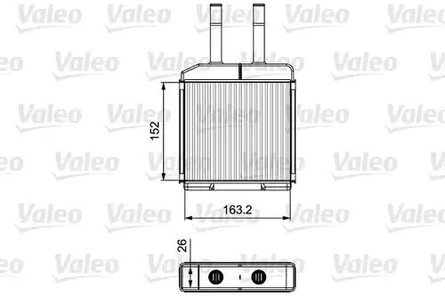топлообменник, отопление на вътрешното пространство VALEO 811522