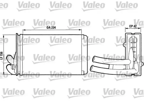 топлообменник, отопление на вътрешното пространство VALEO 812012