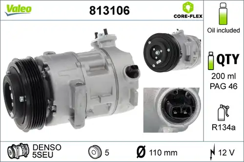 компресор за климатик VALEO 813106