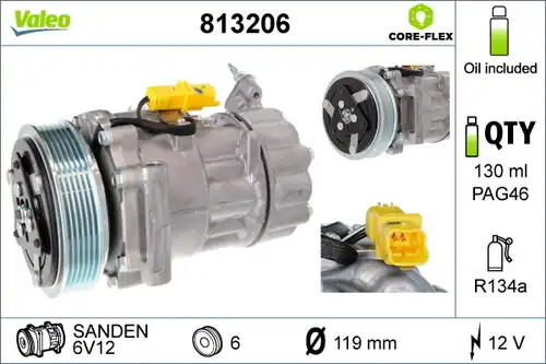 компресор за климатик VALEO 813206