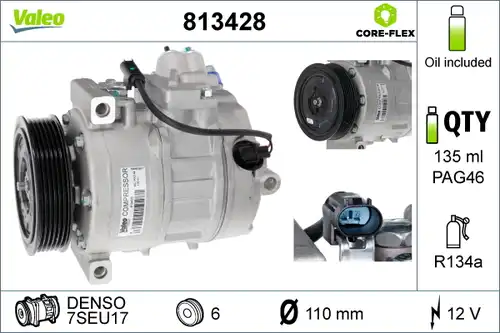 компресор за климатик VALEO 813428