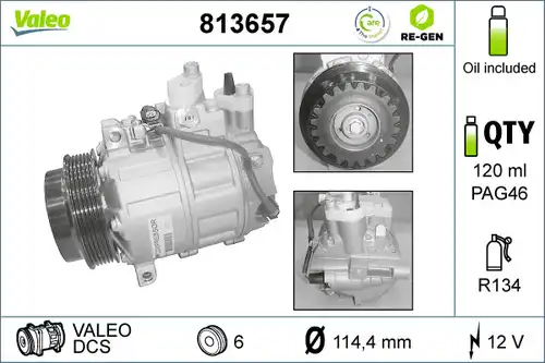 компресор за климатик VALEO 813657