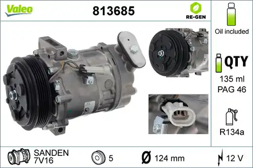 компресор за климатик VALEO 813685