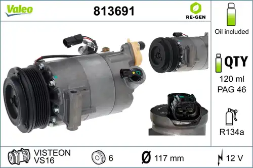 компресор за климатик VALEO 813691
