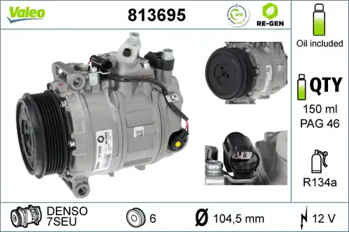 компресор за климатик VALEO 813695