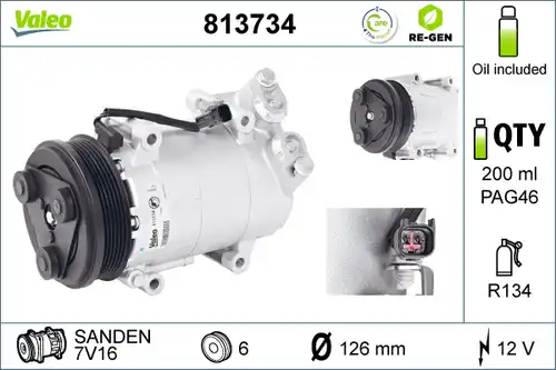 компресор за климатик VALEO 813734