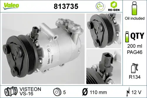 компресор за климатик VALEO 813735