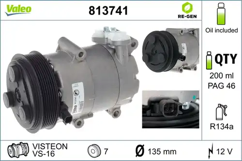 компресор за климатик VALEO 813741