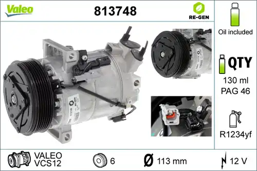 компресор за климатик VALEO 813748