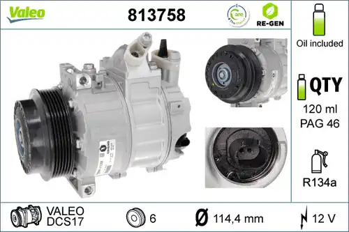 компресор за климатик VALEO 813758