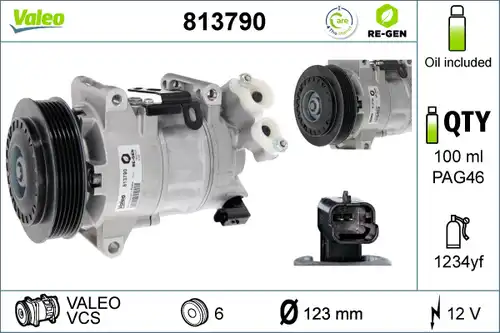 компресор за климатик VALEO 813790