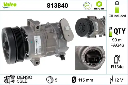 компресор за климатик VALEO 813840