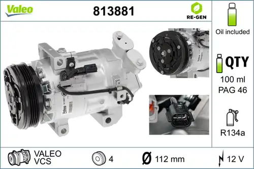 компресор за климатик VALEO 813881