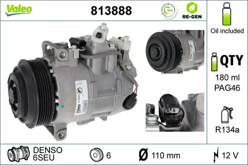 компресор за климатик VALEO 813888