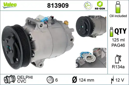 компресор за климатик VALEO 813909
