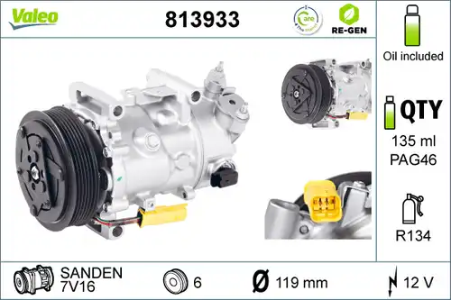 компресор за климатик VALEO 813933