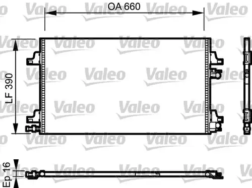 кондензатор, климатизация VALEO 814006