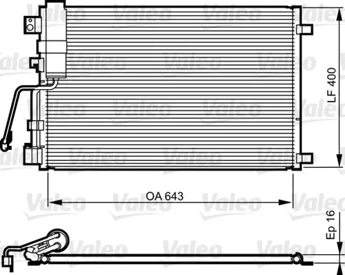 кондензатор, климатизация VALEO 814009
