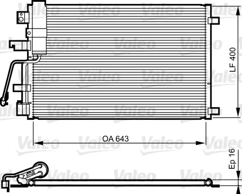 кондензатор, климатизация VALEO 814010
