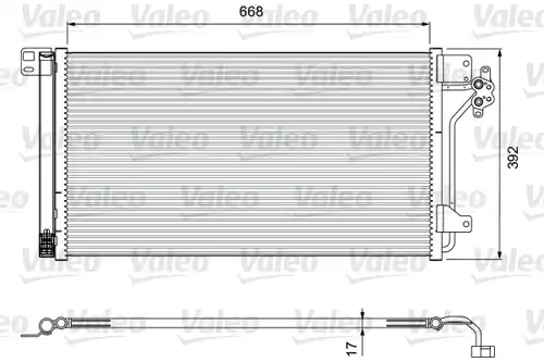 кондензатор, климатизация VALEO 814015