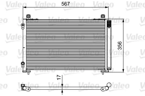 кондензатор, климатизация VALEO 814097
