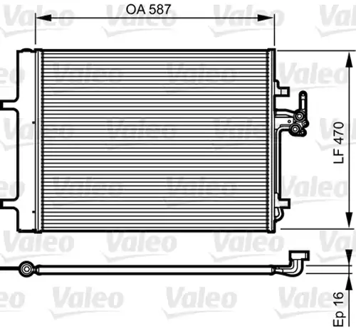 кондензатор, климатизация VALEO 814184