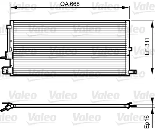кондензатор, климатизация VALEO 814199
