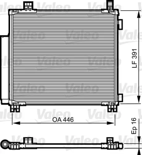 кондензатор, климатизация VALEO 814220