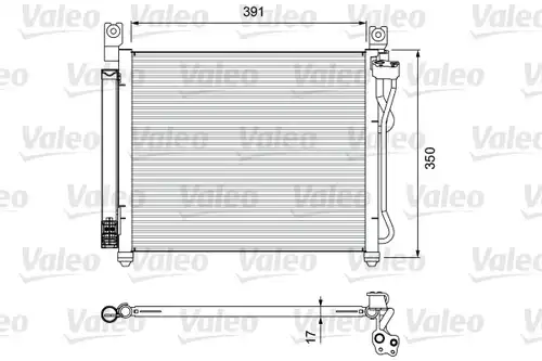 кондензатор, климатизация VALEO 814299