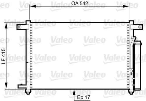 кондензатор, климатизация VALEO 814344