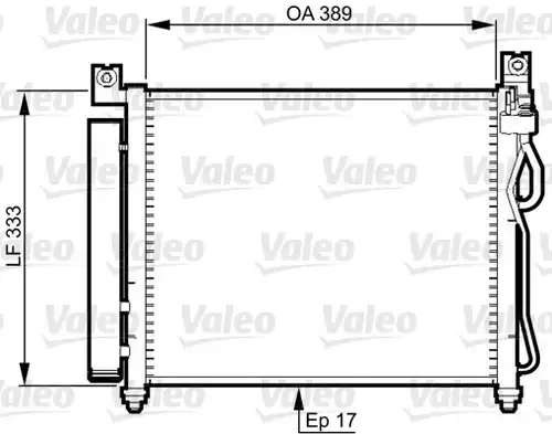 кондензатор, климатизация VALEO 814346