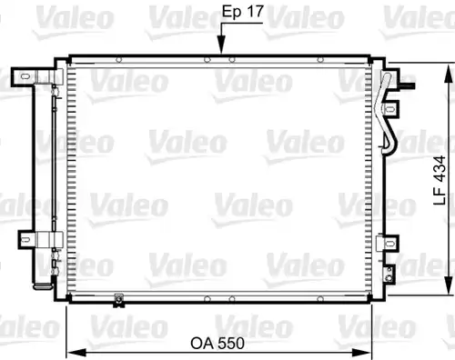 кондензатор, климатизация VALEO 814352