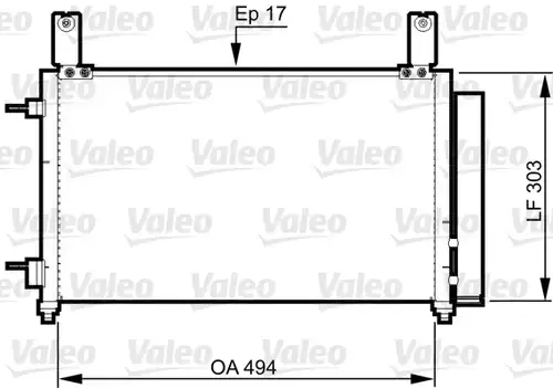 кондензатор, климатизация VALEO 814358