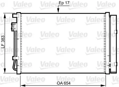 кондензатор, климатизация VALEO 814362