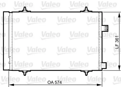 кондензатор, климатизация VALEO 814363