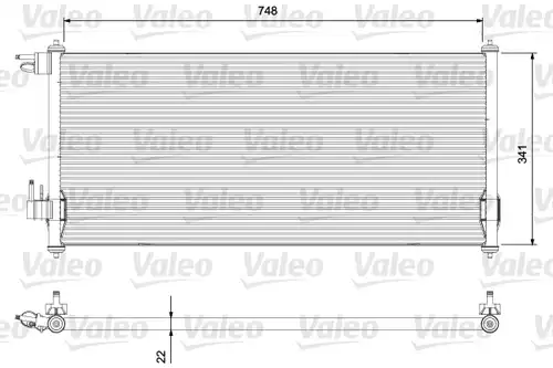 кондензатор, климатизация VALEO 814383