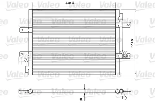 кондензатор, климатизация VALEO 814384