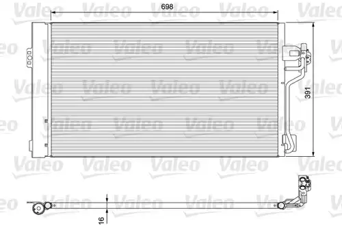 кондензатор, климатизация VALEO 814391