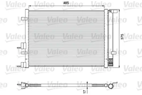 кондензатор, климатизация VALEO 814395