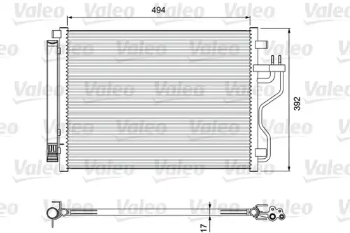кондензатор, климатизация VALEO 814396