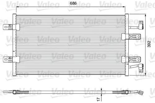 кондензатор, климатизация VALEO 814398