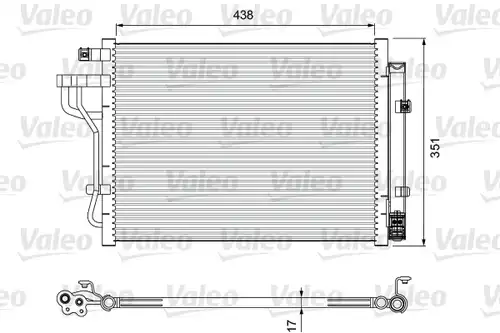 кондензатор, климатизация VALEO 814399