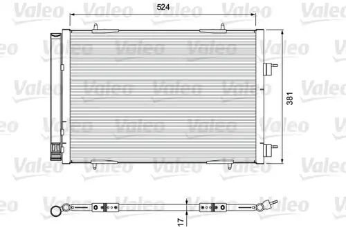 кондензатор, климатизация VALEO 814406