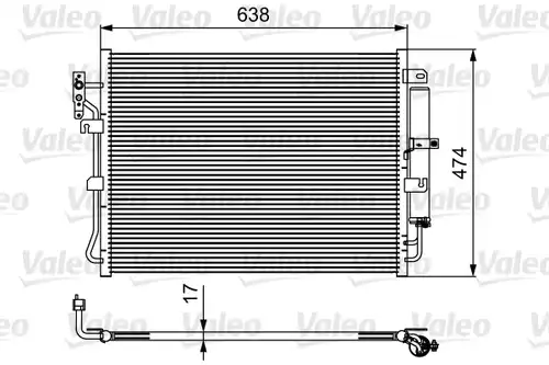 кондензатор, климатизация VALEO 814424
